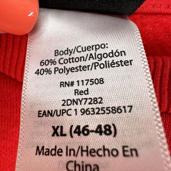 Disney Mickey Mouse Christmas Sweatshirt Mens Size XL Red Christmas Light Mickey - Picture 5 of 10